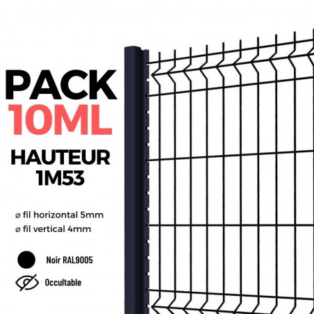 Acheter PANNEAU GRILLAGE NOIR 200CMX153CM en ligne ?