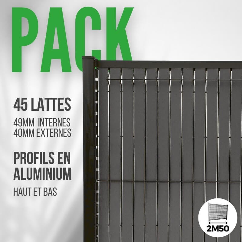 pack 45 lattes pour grillage 2m50