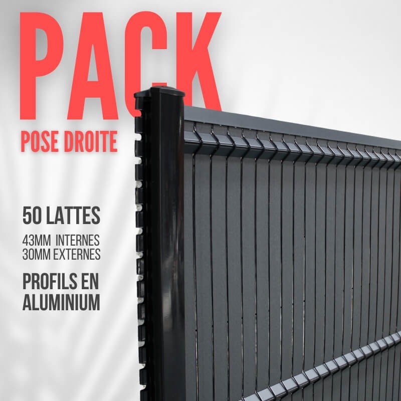 Pack brise vue gris anthracite pour Betafence